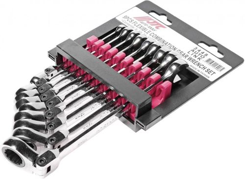 cumpără Cheie fixă JTC JTC-3448 ключи комбинированные с трещоткой шарнирных 8-17 мм, 9 предметов în Chișinău 