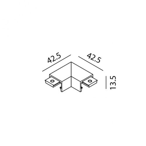 купить Соединитель накладной MINI_LINE CORNER S HR 07.S90HR.WH в Кишинёве 