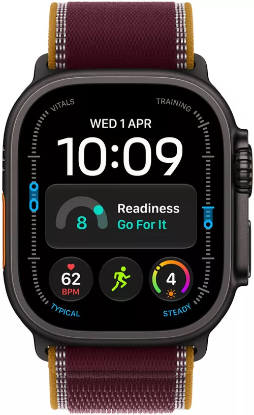 cumpără Ceas inteligent Apple Watch Ultra 4 GPS Cellular 49mm Black Titanium Case with Burgundy Trail Loop M/L MJC44 în Chișinău 