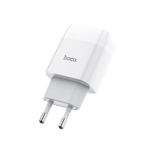 cumpără Incarcator de retea Hoco C73A Glorious dual port charger(EU) 2.4A, 2xUSB, white 712912 în Chișinău 