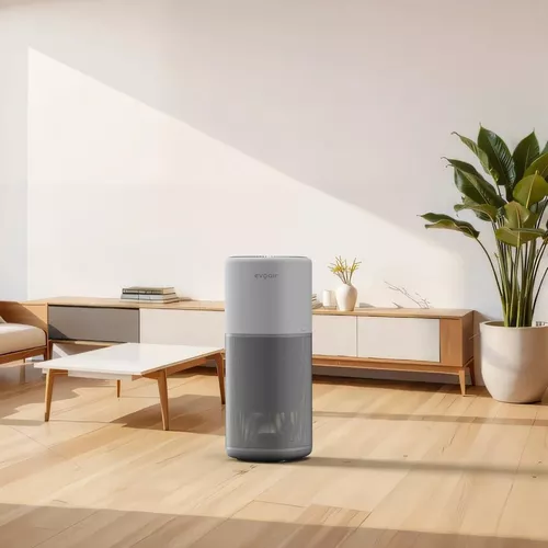 cumpără Purificator de aer EvoAir Aero600, Smart, Wifi, 600 m³/h, Filtru 3in1 True HEPA, Carbon Activ, Alb&Gri în Chișinău 