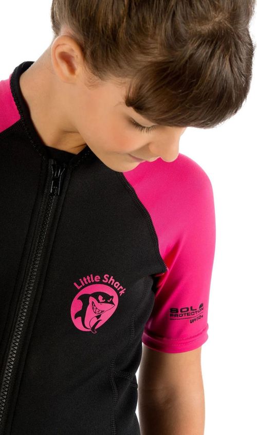 cumpără Accesoriu pentru înot Cressi-Sub Little Shark Jr Shorty Wetsuit S/L 2mm Black/Pink Y 11/12 (Dg003107) în Chișinău 