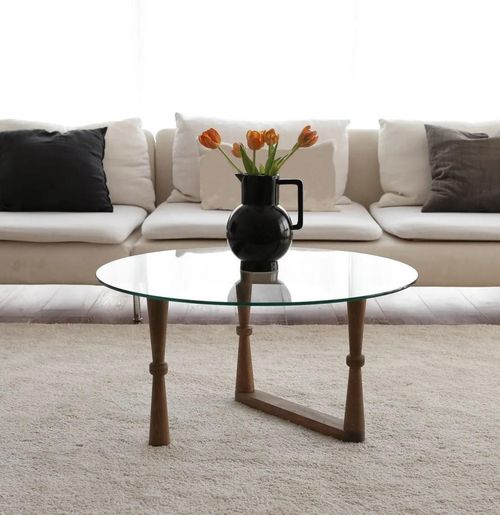 cumpără Măsuţă cafea Trendy Yuvarlak Cam Orta Sehpa S301 80x41x80cm în Chișinău 