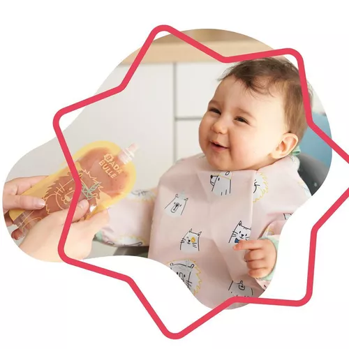 купить Слюнявчики Badabulle B007024 Roz cu animalute vesele в Кишинёве 