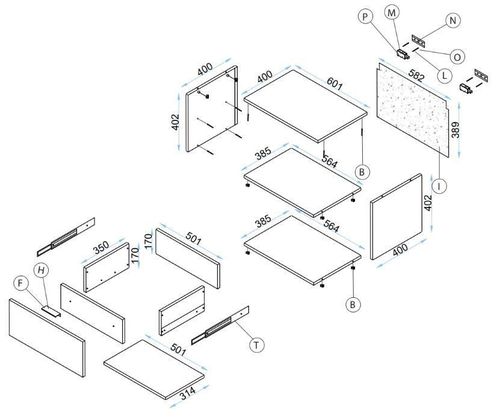 cumpără Dulap Arta Mobilei Living Gray G12 (AM123) în Chișinău 