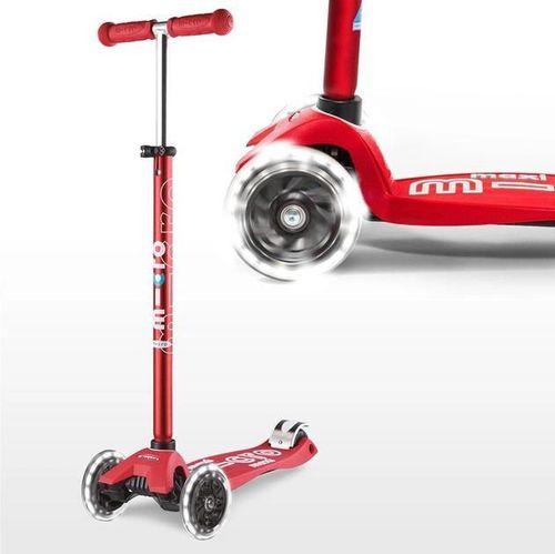 купить Самокат Micro MMD068 Maxi Deluxe LED Red в Кишинёве 