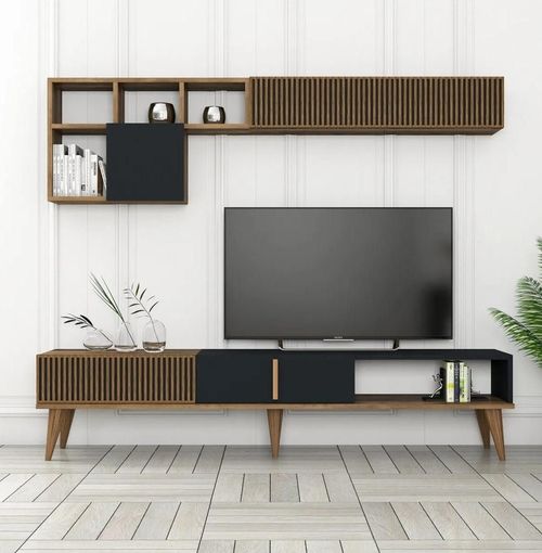 купить Стенка Trendy Milan TV, Nuc, Antracit в Кишинёве 