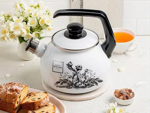 купить Чайник Metalac 51778 эмалированный Black Rose 2.5l со свистком в Кишинёве 