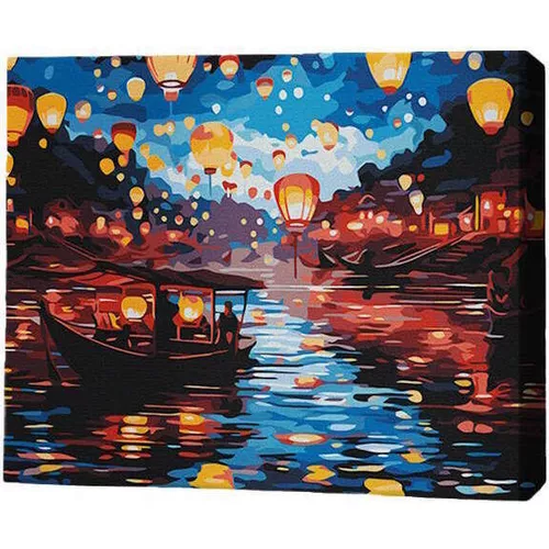 cumpără Tablou pe numere BrushMe MG0028FC 40х50cm (fără cutie) Festivalul luminilor în Chișinău 