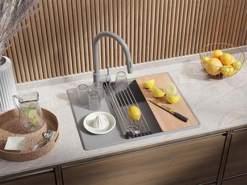 купить Мойка кухонная Primagran Copenhagen 620-50 Top Grey + accesorii 500x620 MKIKS в Кишинёве 