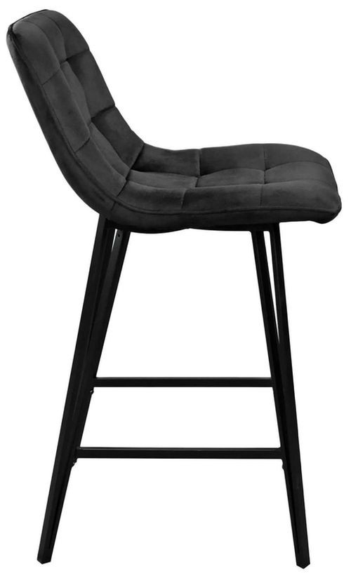 купить Барный стул Deco LAUS Catifea Black+Black Leg в Кишинёве 