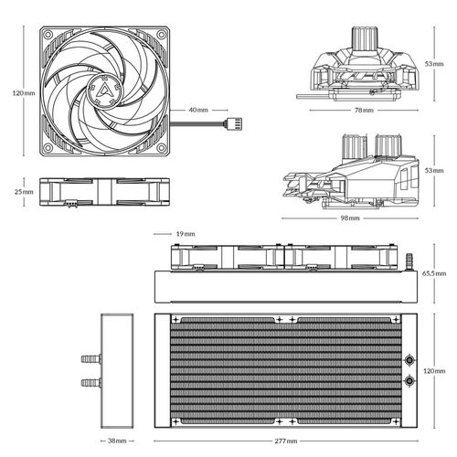 купить Кулер Arctic.de ACFRE00046B Liquid Freezer II 240 Multi Compatible в Кишинёве 