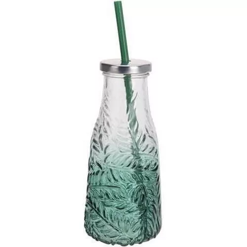 купить Посуда для напитков Excellent Houseware 38918 Бутылка для напитков с трубочкой пальма 0.4l, 18cm в Кишинёве 