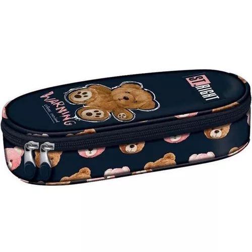 купить Школьный пенал St.RIGHT 56679 Пенал 23 x 9,5 x 6 см, плюшевый мишка, текстиль в Кишинёве 