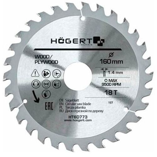 cumpără Disc de tăiere Hoegert HT6D773 Panza ferastrau circular 160x18Tx30 în Chișinău 