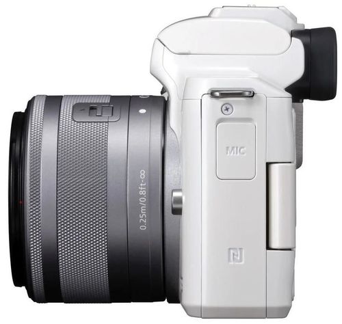 купить Фотоаппарат беззеркальный Canon EOS M50 Mark II + 15-45 f/3.5-6.3 IS STM White в Кишинёве 