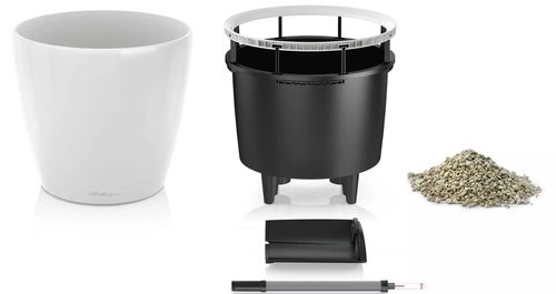 купить Цветочный горшок Lechuza Classico Premium 43 LS, Shiny Taupe в Кишинёве 