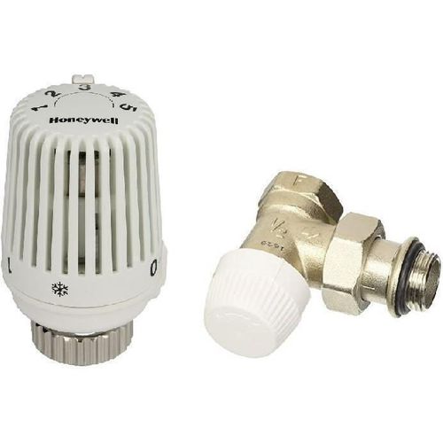 купить Запорная арматура Honeywell Robinet coltar radiator cu garnitura cu cap termostat 1/2 V320ESLGB15+1004715 в Кишинёве 