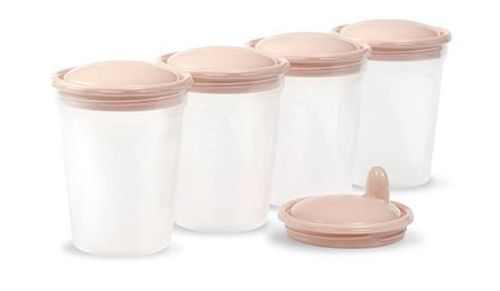 купить Контейнер для хранения пищи BabyOno 1028/01 Container pentru depozitarea de lapte (4 buc.) bej в Кишинёве 