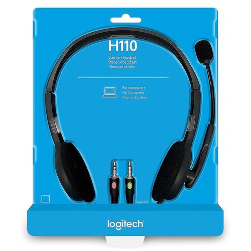купить Logitech H110 Grey Stereo Headset, Headset: 20Hz-20kHz, Microphone: 100Hz-16kHz, 2m cable, 2 x mini-jack 3.5mm 981-000271 (casti cu microfon/наушники с микрофоном) в Кишинёве 