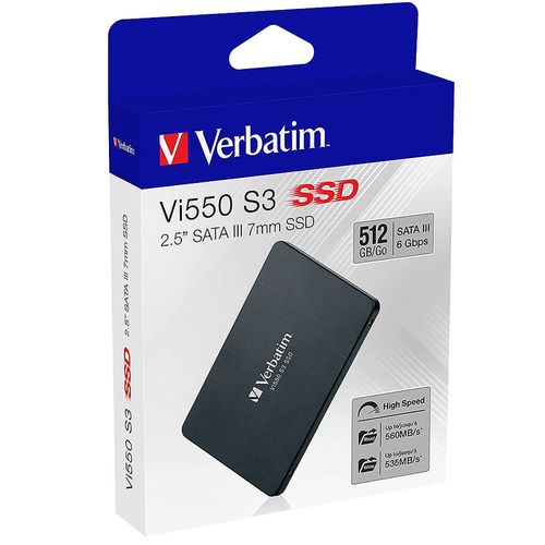 купить Внутрений высокоскоростной накопитель 512GB SSD 2.5" Verbatim Vi550 S3 (49352), 7mm, Read 560MB/s, Write 535MB/s, SATA III 6.0 Gbps (solid state drive intern SSD/Внутрений высокоскоростной накопитель SSD) в Кишинёве 