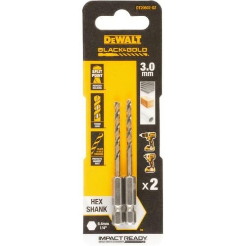 купить Сверло DeWalt DT20602-QZ сверло по металлу Black & Gold impact ready 3 мм (P.2) в Кишинёве 