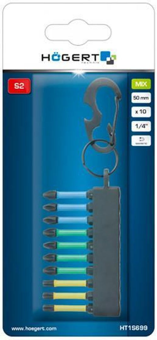 cumpără Set de tubulare, bite, duze Hoegert Set de biti cu impact mix 50mm (10buc) HT1S699 în Chișinău 