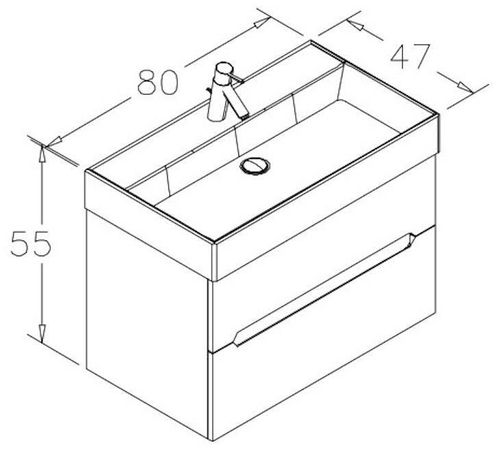 купить Шкаф под умывальник Orka Malta 80 White в Кишинёве 