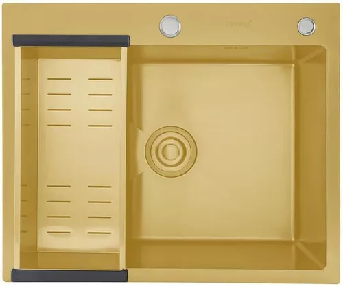 купить Мойка кухонная Gappo GS6050-3 SATIN GOLD в Кишинёве 