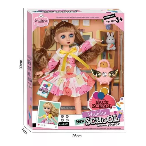 купить Кукла Essa QJ162A Păpușa Mulisha-Școlăriță cu accesorii в Кишинёве 