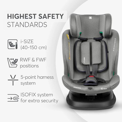 cumpără Scaun auto Kikka Boo 31002100057 i-Cruise Light Grey i-Size, 40-150 cm în Chișinău 