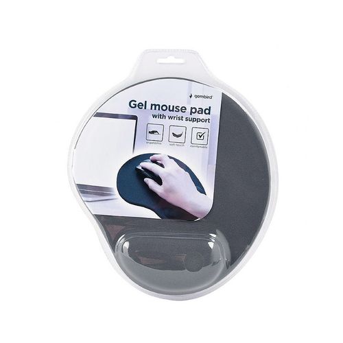 купить Коврик для мыши Gembird MP-GEL-GR, Gel mouse pad with wrist support, grey (Эргономичный коврик для мыши с гелевым валиком под запястье) в Кишинёве 