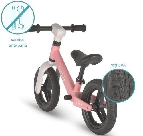 купить Велосипед Coccolle First Way Pink+Beige, bicicletă fără pedale в Кишинёве 