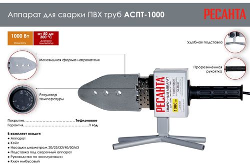 купить Паяльник Ресанта АСПТ-1000 65/54 в Кишинёве 