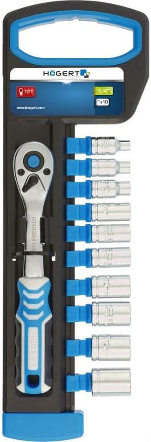 cumpără Set de unelte de mână Hoegert Set chei tubulare 1/4 10 buc HT1R334 în Chișinău 