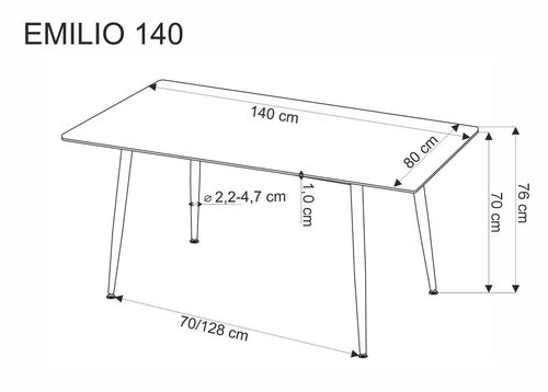 cumpără Masă Halmar Emilio 140 (marmura alba) în Chișinău 