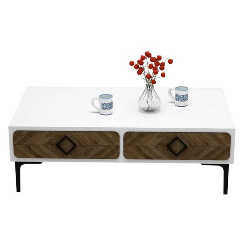 cumpără Măsuţă cafea Trendy Samba, Alb 105x34x60cm în Chișinău 