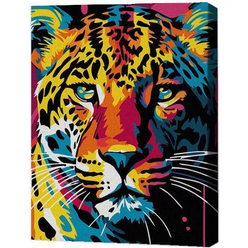 cumpără Tablou pe numere BrushMe RMGB007FC 30x40сm (pânză neagră/fără cutie) Energie sălbatică în Chișinău 