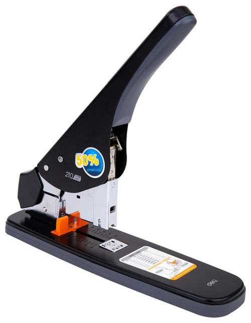 купить Степлер канцелярский Deli DLE0485 Capsator Pro, 210 foi, negru в Кишинёве 