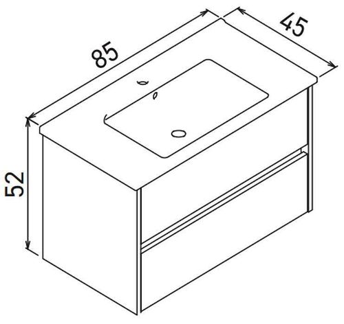 cumpără Dulap pentru lavoar Orka Arno 85 White în Chișinău 