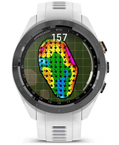 cumpără Ceas inteligent Garmin Approach® S70 42 mm Black Ceramic Bezel with White Silicone Band (010-02746-10) în Chișinău 