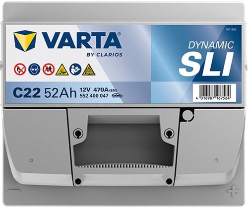 купить Автомобильный аккумулятор Varta 52AH 470A(EN) клемы 0 (207x175x190) S4 002 (552400047K262) в Кишинёве 