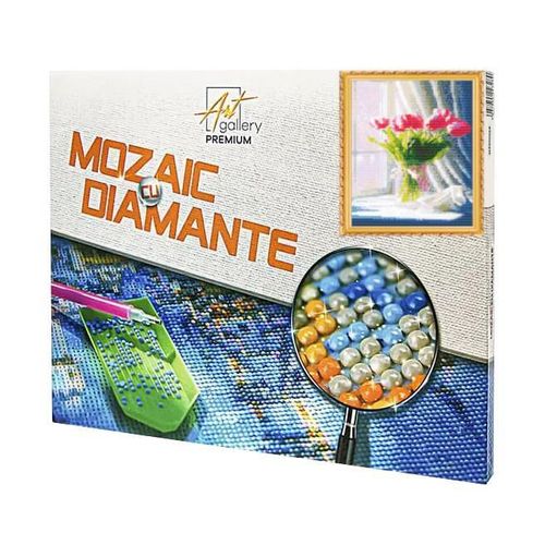 купить Картина по номерам Art Gallery GB86694 Mozaic cu diamante 30x40cm Lalele delicate в Кишинёве 