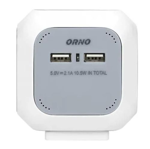 купить Удлинитель электрический ORNO ORAE13144GS CUB 4 locuri+2 USB 16A 1,4M в Кишинёве 