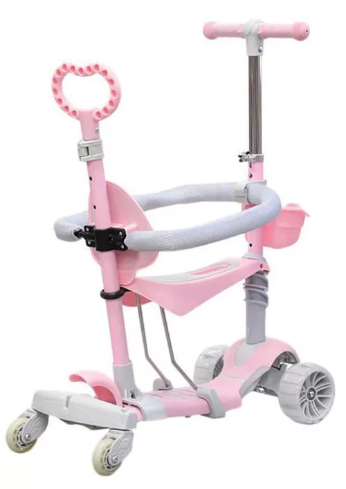 купить Самокат New World HBC010 Trotineta pentru copii 5in1, roz, 61611 в Кишинёве 