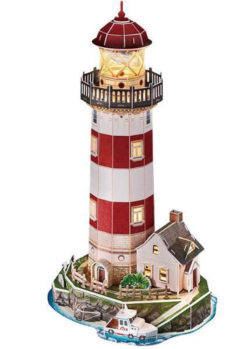 купить Конструктор Cubik Fun L540h 3D puzzle Far cu iluminare LED, 72 elemente в Кишинёве 