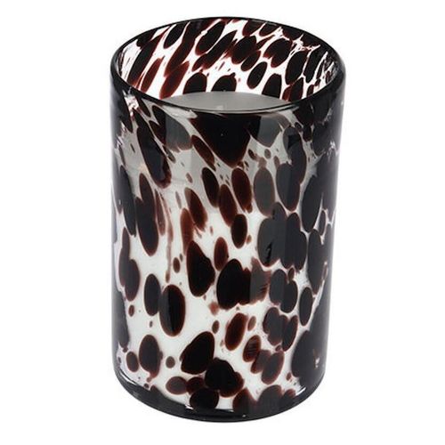 купить Свеча Promstore 48228 Свеча в стеклянном подсвечнике Цилиндр 15x10cm White Brown в Кишинёве 