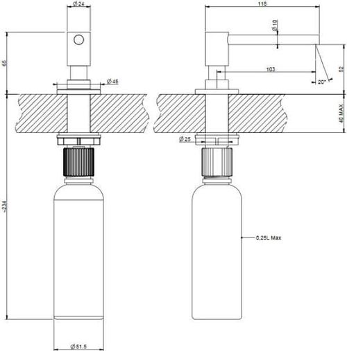 купить Аксессуар для кухонных моек Gessi 29658-031 Dispenser Chrome в Кишинёве 