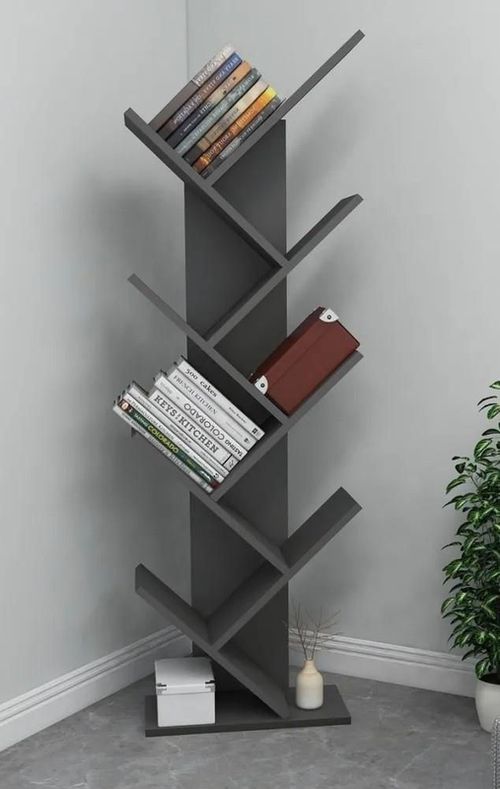 купить Офисный стеллаж Trendy Hitit, Antracit 128x46x22cm, raft de carti в Кишинёве 