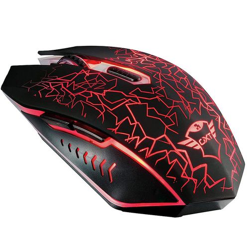 купить Мышь игровая Trust Gaming Mouse GXT 107 Izza Wireless, Micro receiver, 800-2400 dpi, 6 buttons and unique LED light design, Rubberized top cover for a firm grip, Black в Кишинёве 